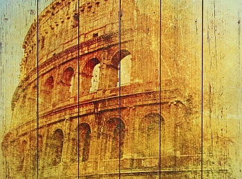 Картина на досках «Колизей», 60х60 см. Примерная цена 5000р.